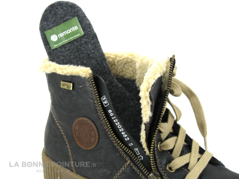 Remonte R7980-01 Noir Marron Beige - Basket Montante Femme 7 Remonte R7980-01 Noir Marron Beige - Basket Montante Femme – Image 5