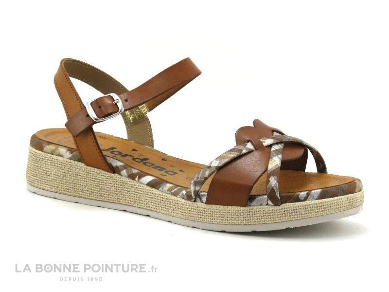 Jordana 3424 Cuero - Sandale Marron Femme - Semelle Compensee 3 Jordana 3424 Cuero - Sandale Marron Femme - Semelle Compensee