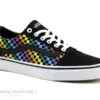 Vans WARD Rainbow Mini Check Noir - Basket Toile