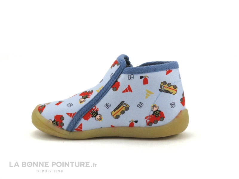 Bellamy NINO Pompier Ciel - Chausson Montant BEBE 5 Bellamy NINO Pompier Ciel - Chausson Montant BEBE – Image 3