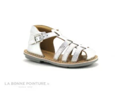 Minibel ROSE Silver - Sandale Fille Cuir Argent