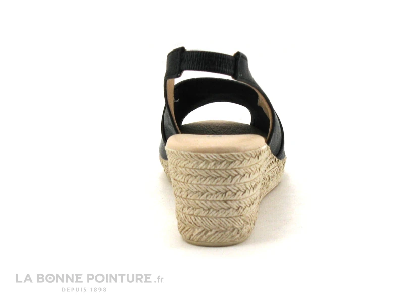 Eva Frutos 300 Diana Noir - Nu-pieds Talon Compense 6 Eva Frutos 300 Diana Noir - Nu-pieds Talon Compense – Image 4