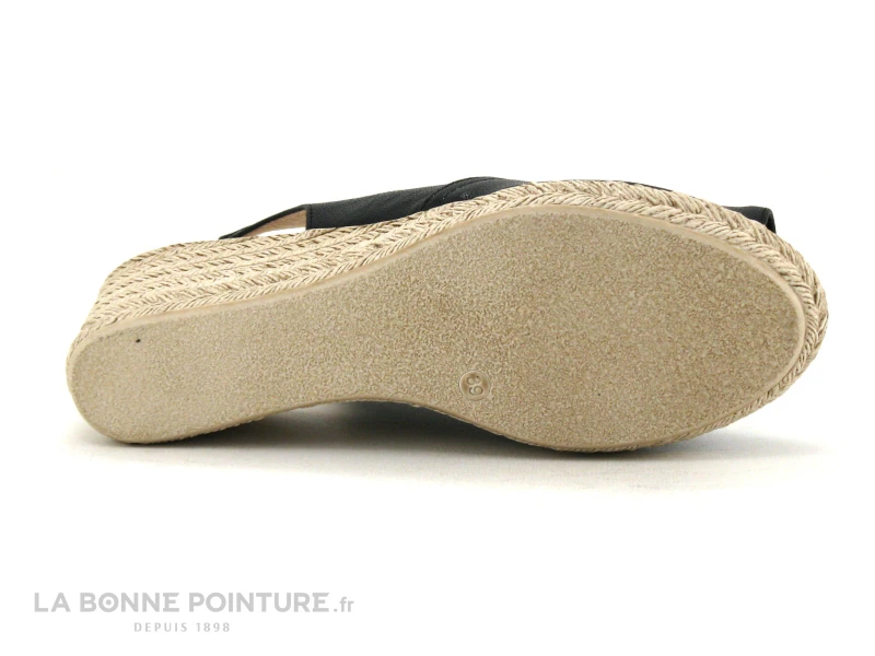 Eva Frutos 300 Diana Noir - Nu-pieds Talon Compense 9 Eva Frutos 300 Diana Noir - Nu-pieds Talon Compense – Image 7