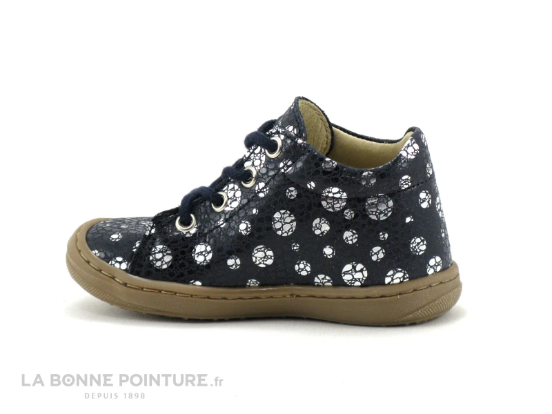 Bellamy FLEX BEL Popi - Marine Pois Argent - Chaussure Fille 5 Bellamy FLEX BEL Popi - Marine Pois Argent - Chaussure Fille – Image 3