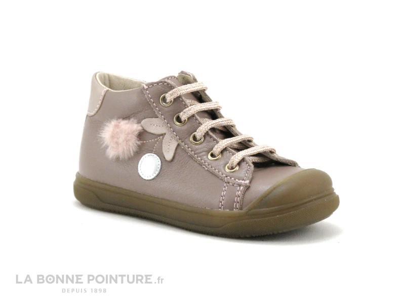 Bopy ROMANA Rose - Pompon Fourrure - Chaussure BEBE Fille 7 Bopy ROMANA Rose - Pompon Fourrure - Chaussure BEBE Fille – Image 5