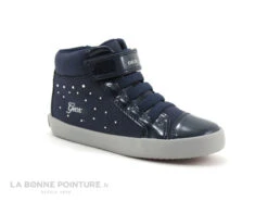 Geox GISLI B161MA - Bleu Marine Verni - Basket Montante Fille