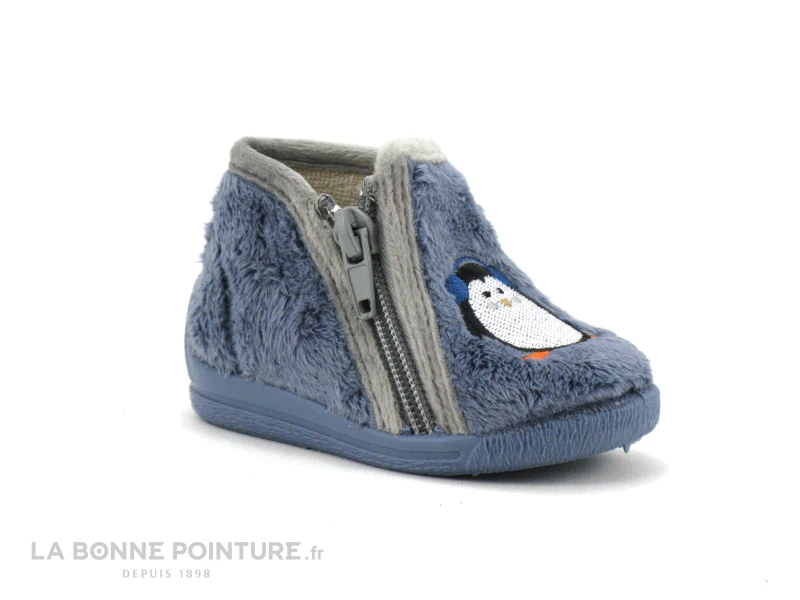 Bellamy MANUEL Pingouin Bleu - Chausson Montant BEBE 3 Bellamy MANUEL Pingouin Bleu - Chausson Montant BEBE