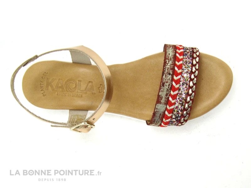 Kaola 3482 Rose Gold - Rouge - Sandale Compensee Femme 8 Kaola 3482 Rose Gold - Rouge - Sandale Compensee Femme – Image 6