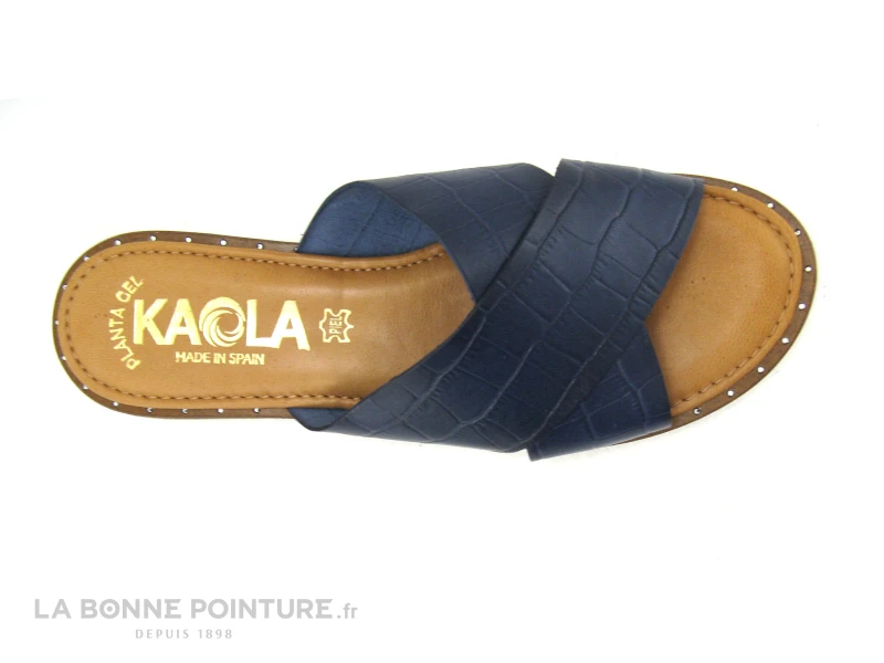 Kaola 592 - Mule Femme Bleu Marine - Brides Croisees Croco 8 Kaola 592 - Mule Femme Bleu Marine - Brides Croisees Croco – Image 6