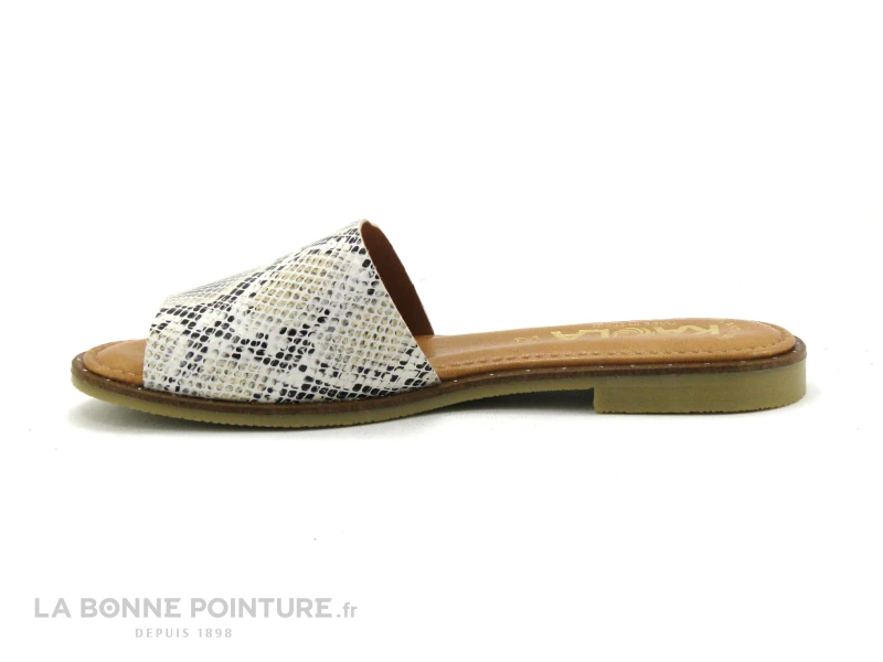 Kaola 590 Serpent - Beige - Mule Plate Femme 5 Kaola 590 Serpent - Beige - Mule Plate Femme – Image 3