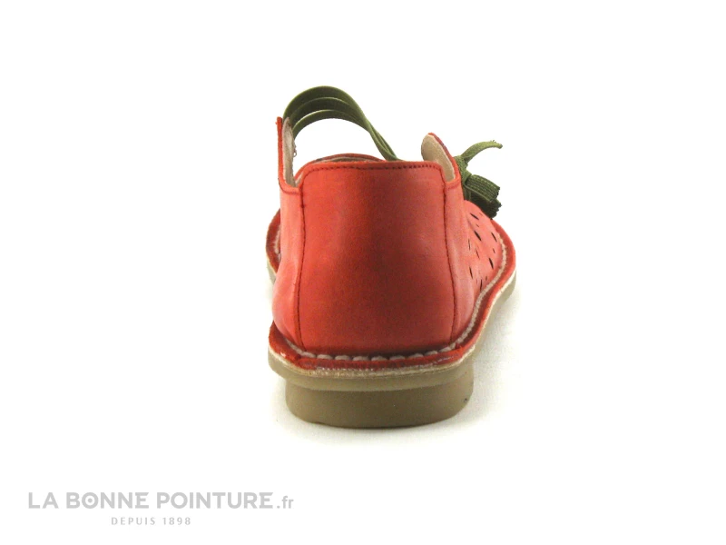 Alce Shoes 9055 Rouge - Ballerine Avec Elastiques Kaki 6 Alce Shoes 9055 Rouge - Ballerine Avec Elastiques Kaki – Image 4