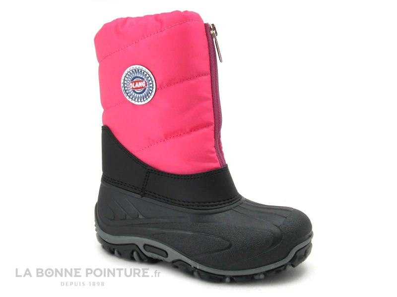OLANG BMX Fuxia Rose Noir Botte Neige Fille 3 OLANG BMX Fuxia Rose Noir Botte Neige Fille