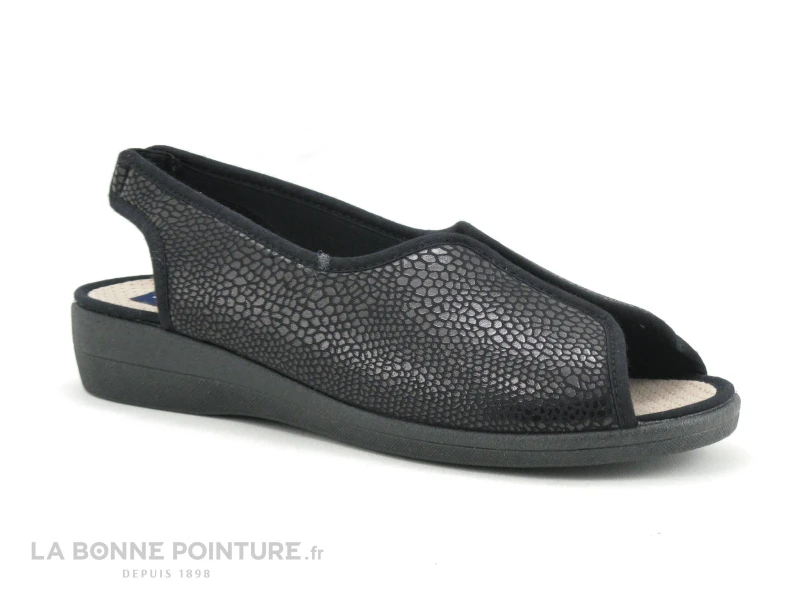 Neles ROPAFA Noir Brillant - Pantoufle Bride Arriere 3 Neles ROPAFA Noir Brillant - Pantoufle Bride Arriere