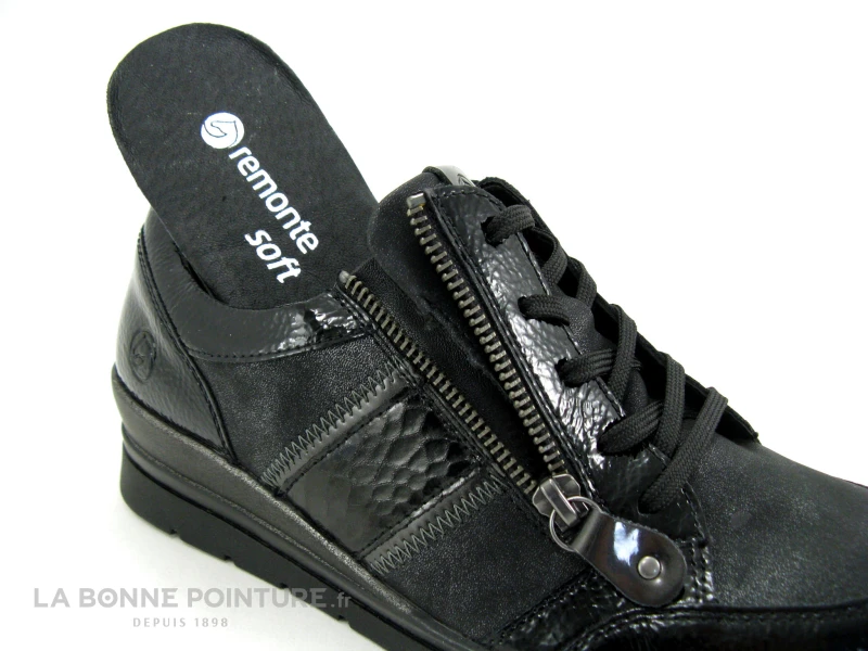 Remonte R0705-03 - Noir - Graphite - Basket Basse Confortable Femme 7 Remonte R0705-03 - Noir - Graphite - Basket Basse Confortable Femme – Image 5
