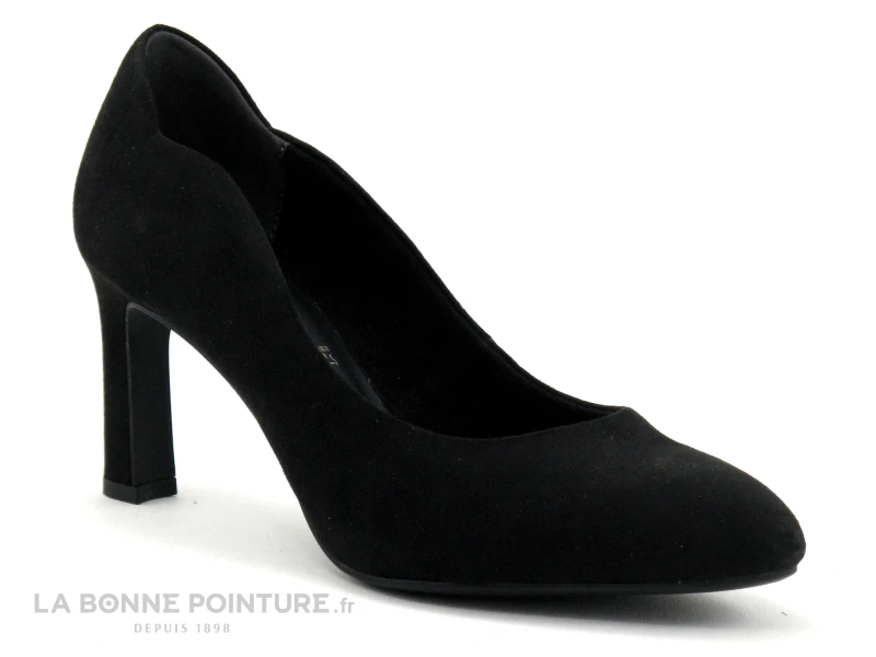 Tamaris 1-22405-27 Black - Escarpin Velours Noir - Talon Haut 3 Tamaris 1-22405-27 Black - Escarpin Velours Noir - Talon Haut