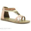 Wipop IDOBA Rose - Perles - Sandale Fille Avec Zip