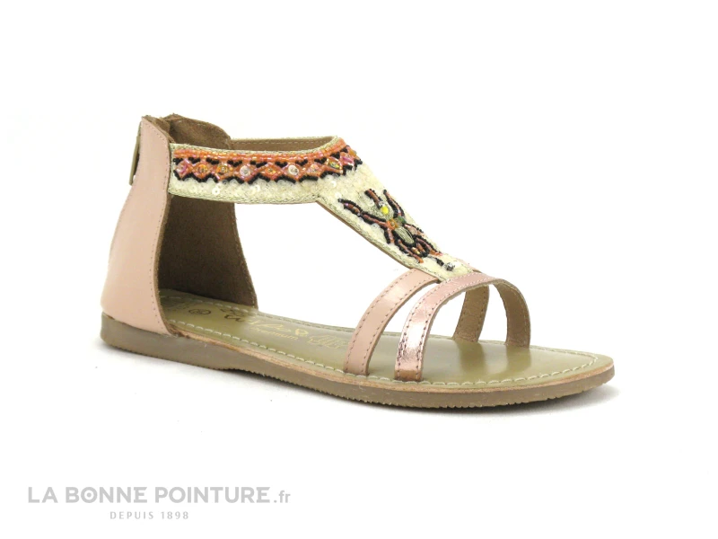 Wipop IDOBA Rose - Perles - Sandale Fille Avec Zip 3 Wipop IDOBA Rose - Perles - Sandale Fille Avec Zip