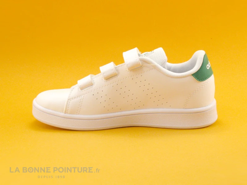 Adidas ADVANTAGE C EF0223 Blanc Vert - Basket Velcro Enfant 5 Adidas ADVANTAGE C EF0223 Blanc Vert - Basket Velcro Enfant – Image 3