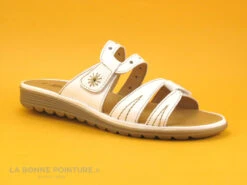 Morans FEUGES Blanc - Mule Femme Brides Reglables