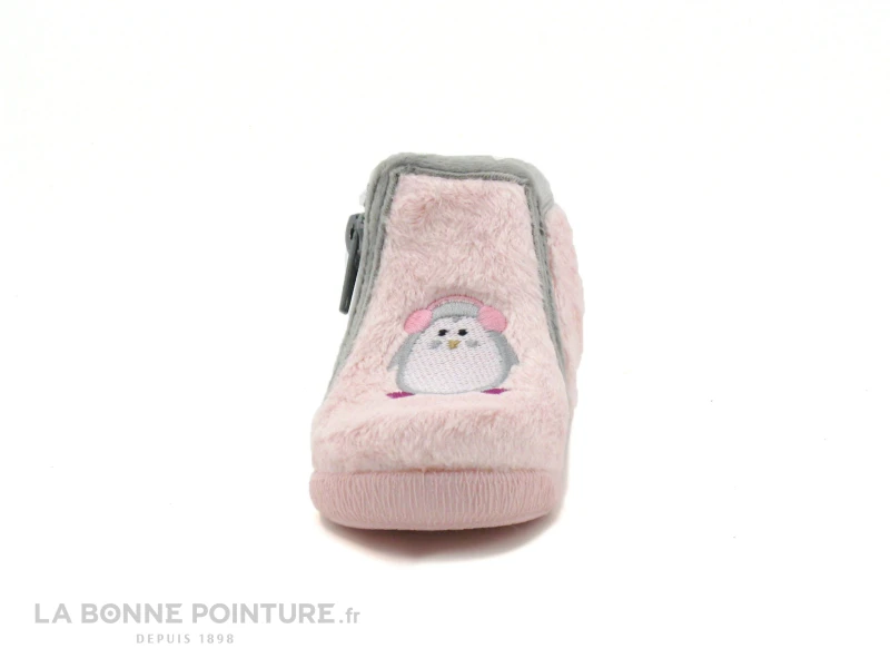 Bellamy MALOU Pingouin Rose - Pantoufle Fille Fermeture Eclair 4 Bellamy MALOU Pingouin Rose - Pantoufle Fille Fermeture Eclair – Image 2
