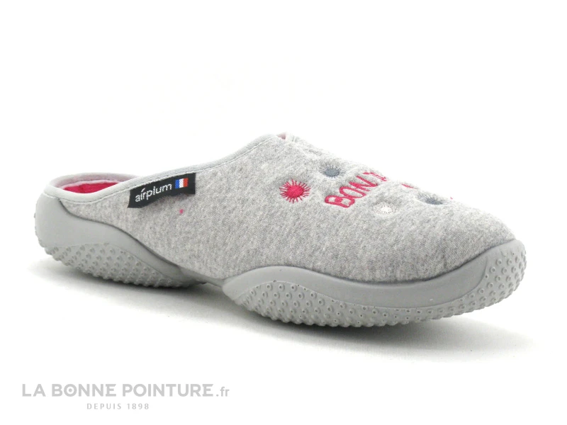 Airplum BONJOUR Gris Rose - Pantoufle Mule Femme 4 Airplum BONJOUR Gris Rose - Pantoufle Mule Femme – Image 2