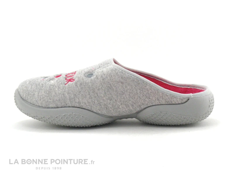 Airplum BONJOUR Gris Rose - Pantoufle Mule Femme 5 Airplum BONJOUR Gris Rose - Pantoufle Mule Femme – Image 3