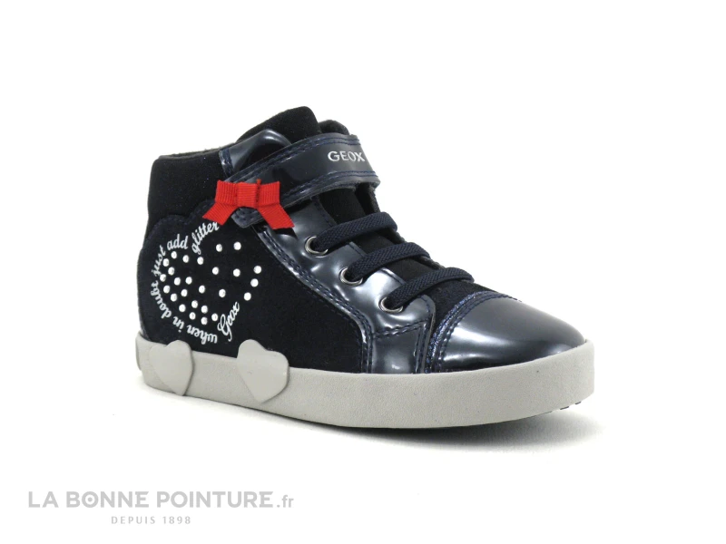 Geox KILWI B04D5D Navy - Noeud Rouge - Basket Montante Fille 3 Geox KILWI B04D5D Navy - Noeud Rouge - Basket Montante Fille