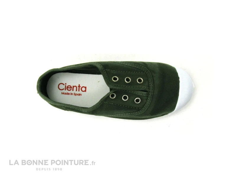 Cienta 70777 Kaki - Tennis Toile Enfant Sans Lacet 9 Cienta 70777 Kaki - Tennis Toile Enfant Sans Lacet – Image 7