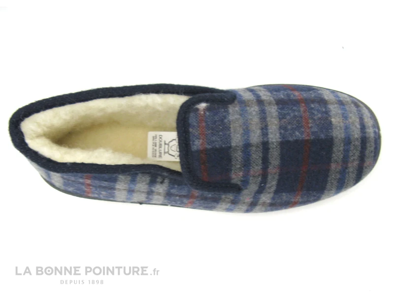 Lollans 00120167 - Ecossais Bleu Marine - Charentaise Homme 5 Lollans 00120167 - Ecossais Bleu Marine - Charentaise Homme – Image 3