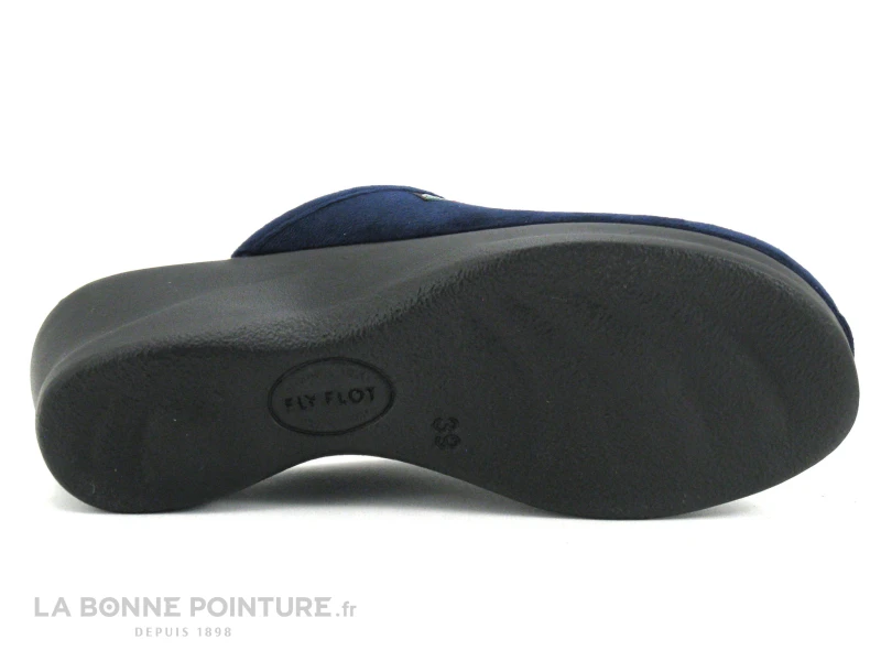 Fly Flot FRECY Bleu Marine - Coeur Ecossais - Pantoufle Sabot Femme 8 Fly Flot FRECY Bleu Marine - Coeur Ecossais - Pantoufle Sabot Femme – Image 6