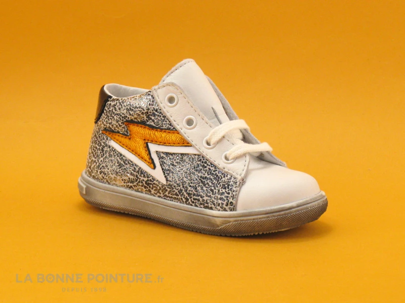 Bopy RECLAIR Blanc - Imprime Argent - Chaussure Montante Fille 3 Bopy RECLAIR Blanc - Imprime Argent - Chaussure Montante Fille