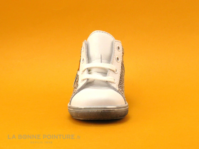 Bopy RECLAIR Blanc - Imprime Argent - Chaussure Montante Fille 4 Bopy RECLAIR Blanc - Imprime Argent - Chaussure Montante Fille – Image 2