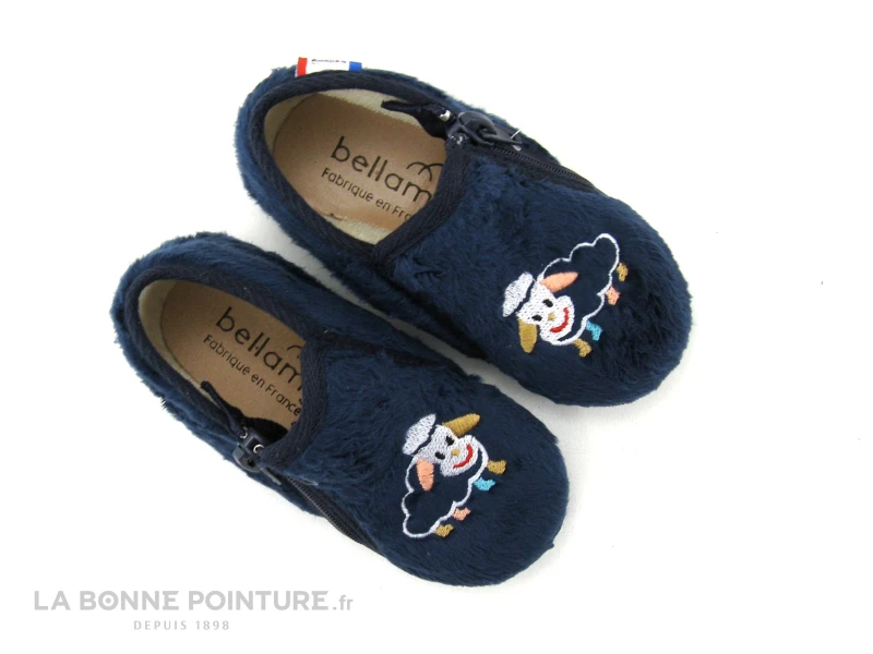 Bellamy MOUTON Marine - Chausson BEBE Avec Fermeture Eclair 4 Bellamy MOUTON Marine - Chausson BEBE Avec Fermeture Eclair – Image 2