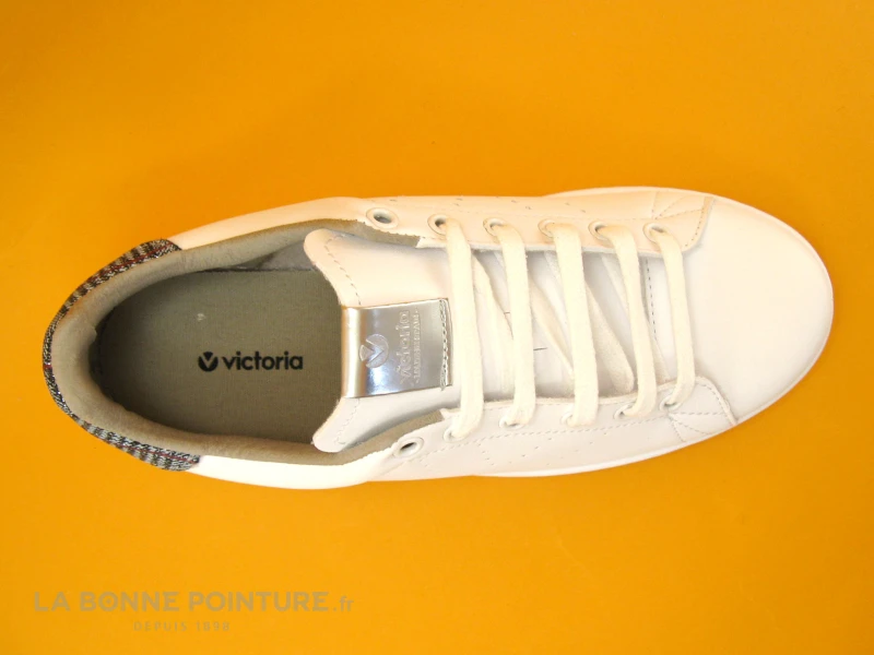 Victoria 125241 Blanc - Carreaux Gris - Basket Femme 8 Victoria 125241 Blanc - Carreaux Gris - Basket Femme – Image 6