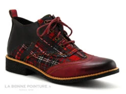 Laura Vita COCRALIEO 17 Rouge Chaussures Montantes Zip Lacets