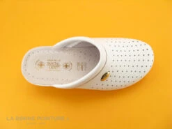 SANITAL LIGHT Sabot Perforé Cuir Blanc 1350 -Magasin De Chaussures cd24607c73b9e66c561f35ea11d5d5ef img 3264 70683