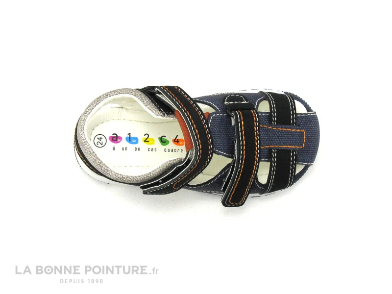 A12C4 - VIRLY-T - Marine Noir Orange - Sandale GARCON 5 A12C4 - VIRLY-T - Marine Noir Orange - Sandale GARCON – Image 3