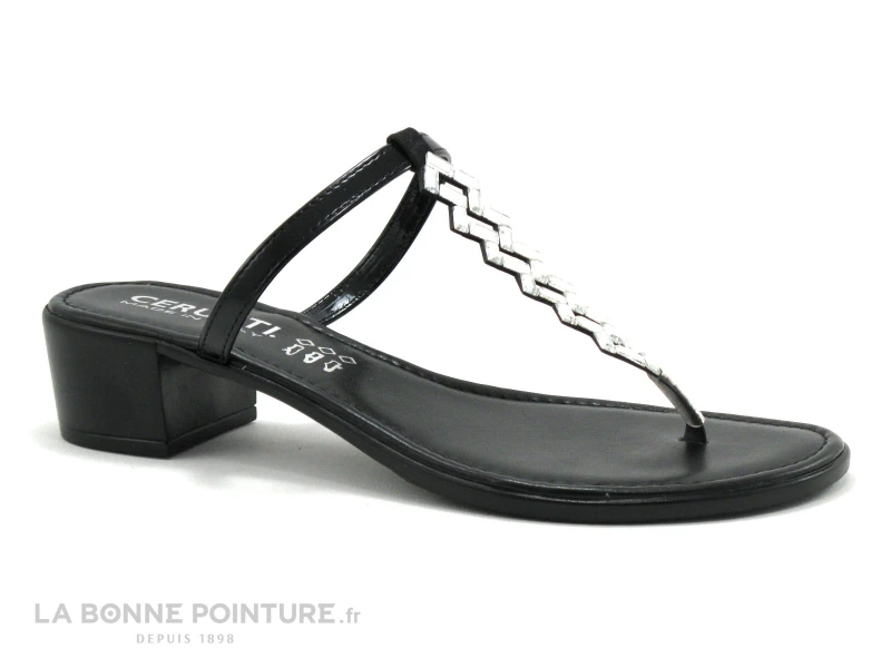 Cerutti 19262 Noir Entre-doigts Talon Carre 3 Cerutti 19262 Noir Entre-doigts Talon Carre