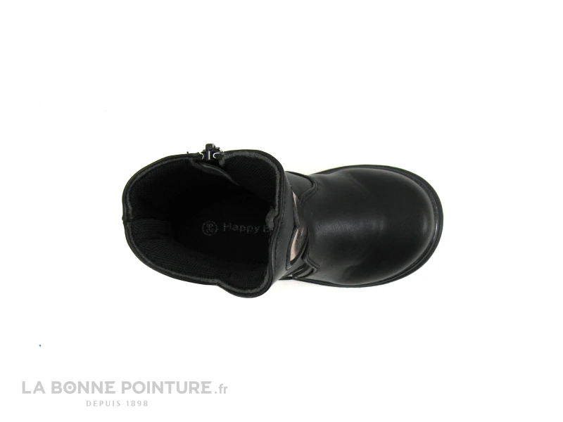 Happy Bee B184640 - Bottine Fille Noire - Coeur Bronze - Etoile Zebre 6 Happy Bee B184640 - Bottine Fille Noire - Coeur Bronze - Etoile Zebre – Image 4