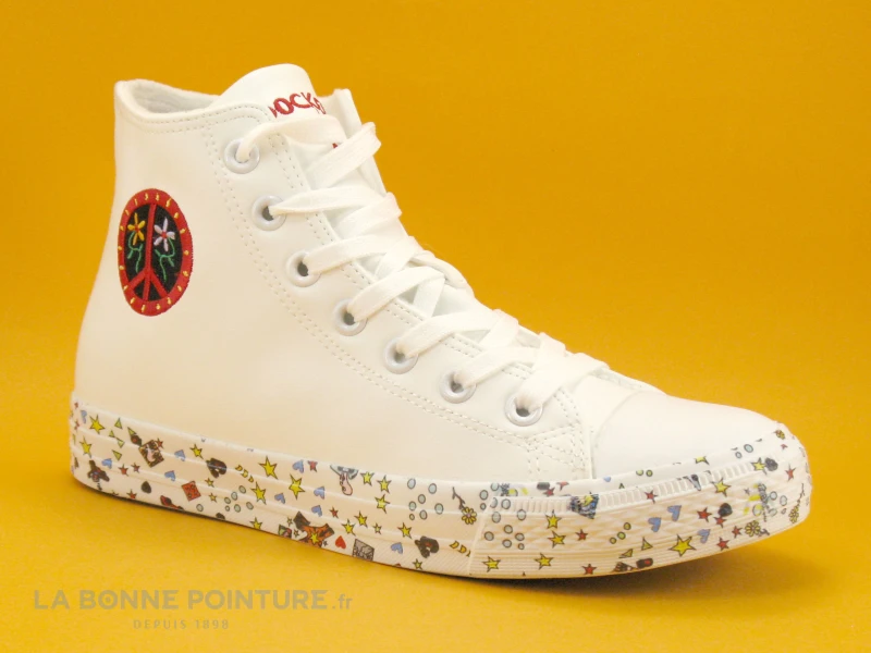 Dockers Gensheimer Peace And Love - 36UR911-610 - BLANC - Basket Montante 7 Dockers Gensheimer Peace And Love - 36UR911-610 - BLANC - Basket Montante – Image 5