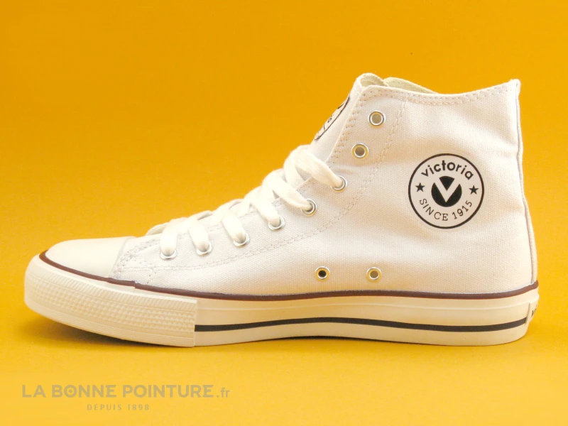 Victoria 06500 Blanc - Tennis Montante Toile Femme 5 Victoria 06500 Blanc - Tennis Montante Toile Femme – Image 3