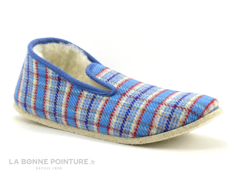 Rondinaud TRADITION F Bleu Ecossais - Charentaise Semelle Feutre 3 Rondinaud TRADITION F Bleu Ecossais - Charentaise Semelle Feutre