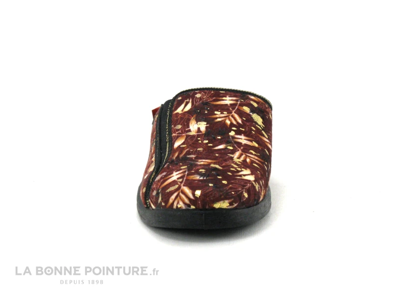 Fargeot ZABOU Bordeaux - Feuillage - Pantoufle Mule Femme 4 Fargeot ZABOU Bordeaux - Feuillage - Pantoufle Mule Femme – Image 2