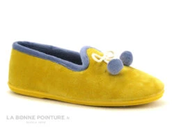 Ouf CISTEM Jaune - Pompons Bleus - Chausson Femme En Velours -Magasin De Chaussures cd24607c73b9e66c561f35ea11d5d5ef img 4663.jpg 177282