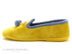 Ouf CISTEM Jaune - Pompons Bleus - Chausson Femme En Velours -Magasin De Chaussures cd24607c73b9e66c561f35ea11d5d5ef img 4664.jpg 177279