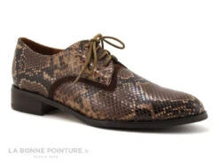 MamZelle SARDOU Serpent Moka - Velours Chataigne - Derby Femme