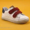 Bopy RAMDAM Blanc Rouge - Basket Mode BEBE 2 Velcros