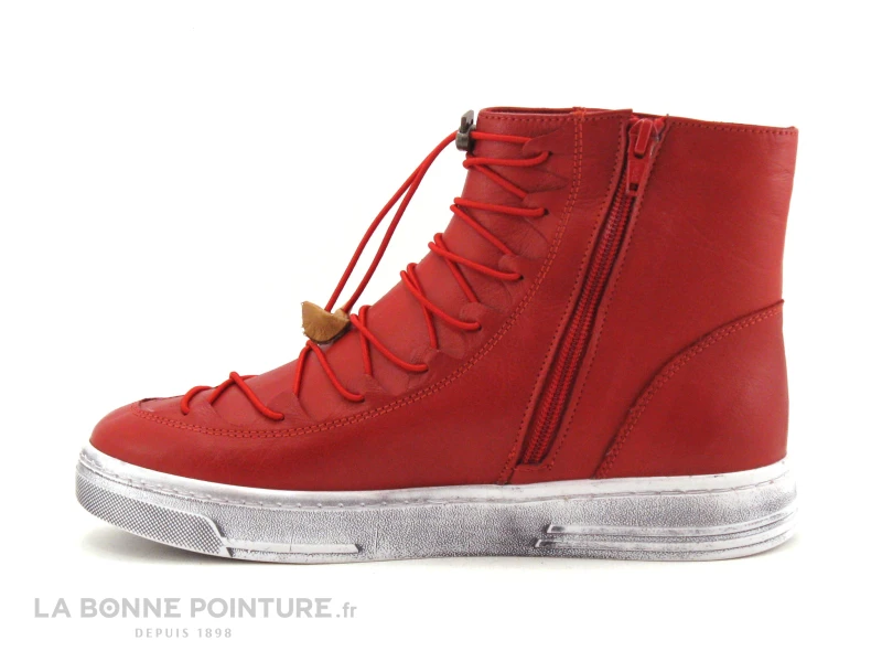 Lily Mood 26-1220 Red - Boots Femme Cuir Rouge - Elastique 5 Lily Mood 26-1220 Red - Boots Femme Cuir Rouge - Elastique – Image 3