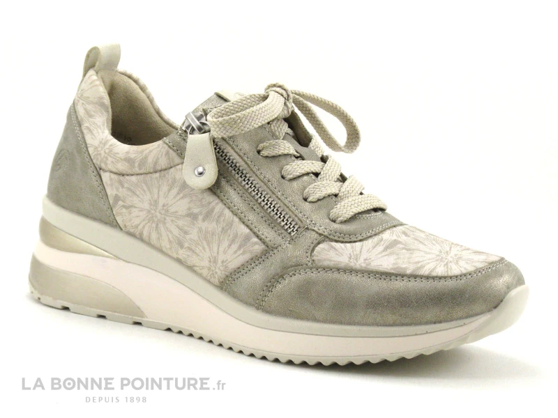 Remonte D2401-90 Perle Creme - Basket Femme Talon Compense 3 Remonte D2401-90 Perle Creme - Basket Femme Talon Compense