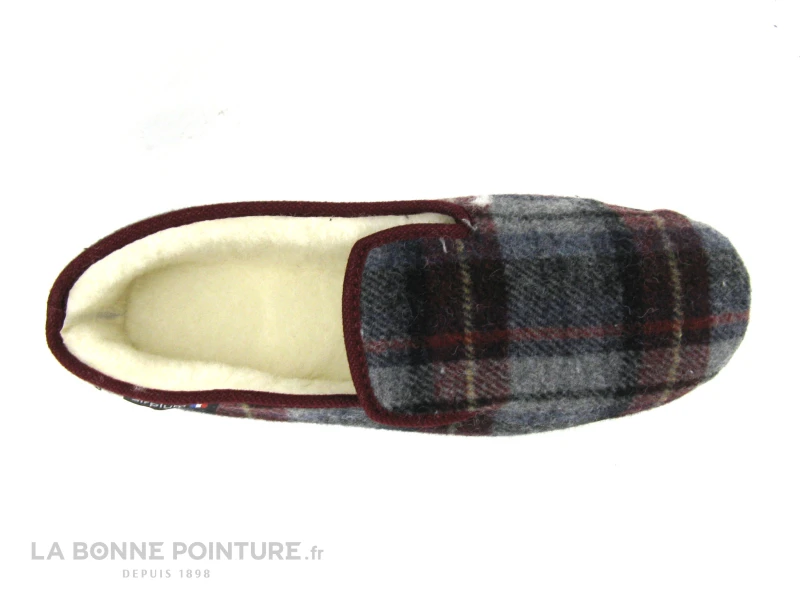 Airplum POLAINE Bordeaux Gris - Chausson Homme Fourre Laine 5 Airplum POLAINE Bordeaux Gris - Chausson Homme Fourre Laine – Image 3